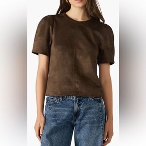 Steve Madden Faux Suede T-Shirt size L (10/12)